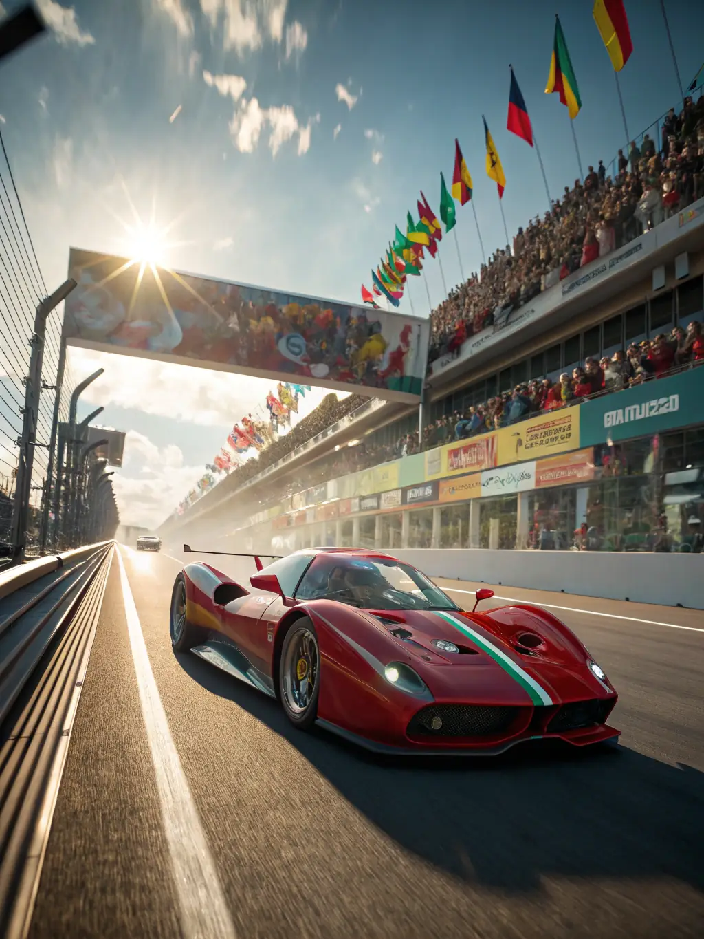 A dynamic image of a circuit race at Circuit d'Albi, featuring multiple cars battling for position, highlighting the competitive nature of the event.